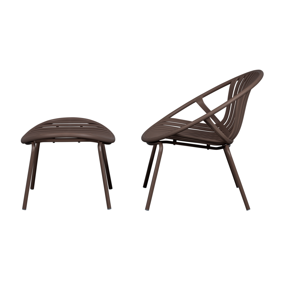 WOOOD Bruce hagestol + krakk pp/metall lilla/brun