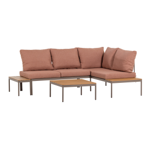 WOOOD Zaro tr&auml;dg�rdsmodul&auml;r loungegrupp metall/polywood rosa