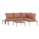 WOOOD Zaro tr&auml;dg�rdsmodul&auml;r loungegrupp metall/polywood rosa