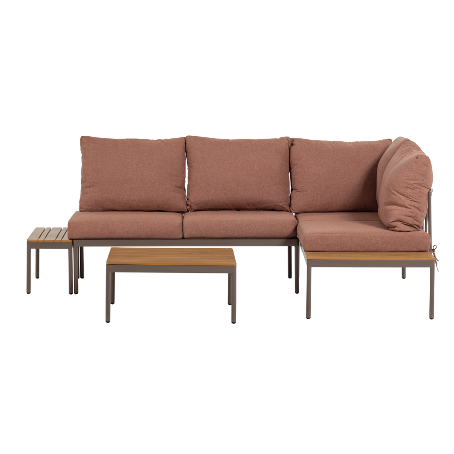 WOOOD Zaro tr&auml;dg�rdsmodul&auml;r loungegrupp metall/polywood rosa