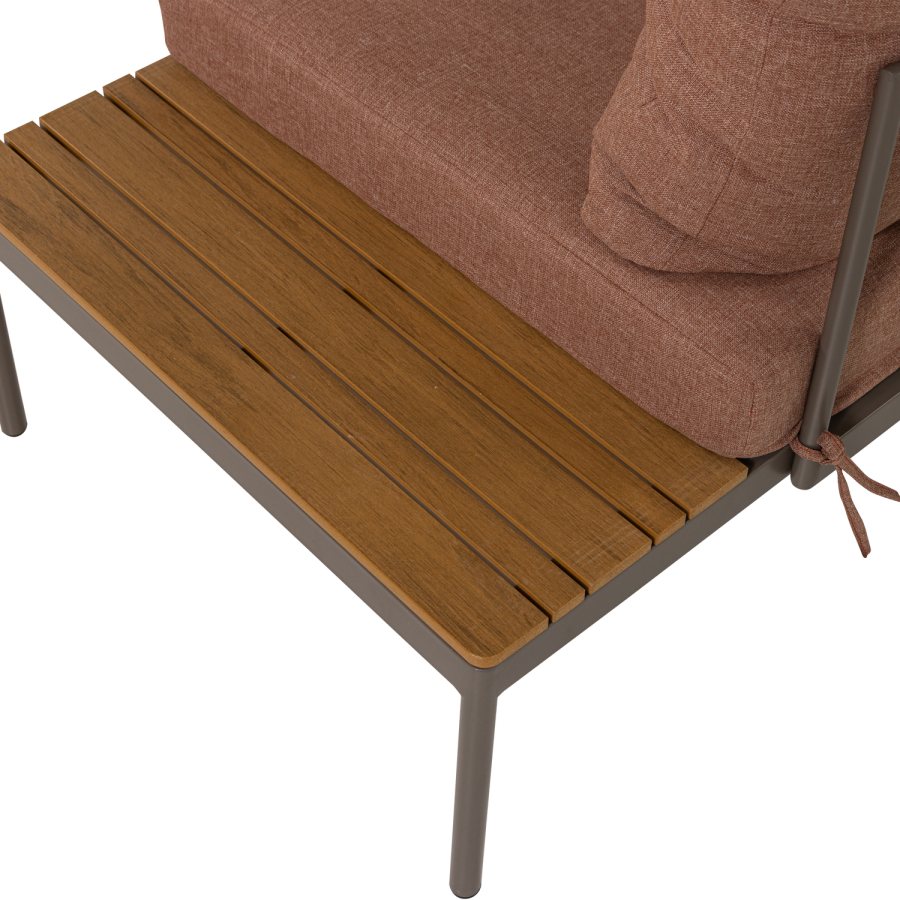 WOOOD Zaro tr&auml;dg�rdsmodul&auml;r loungegrupp metall/polywood rosa