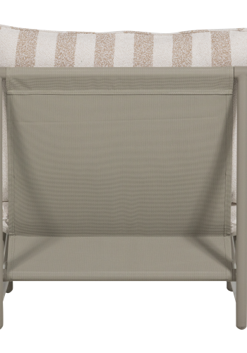 WOOOD Elvo hagestol aluminium stripete hvit/sand