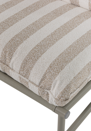 WOOOD Elvo hagestol aluminium stripete hvit/sand
