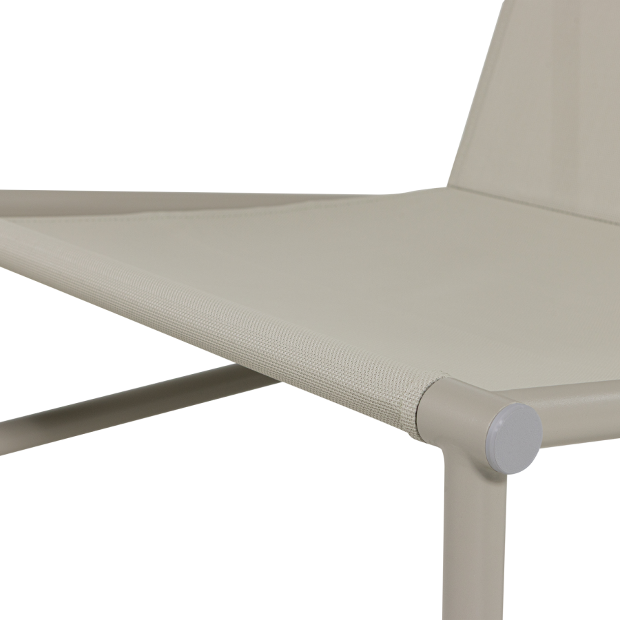 WOOOD Elvo hagestol aluminium stripete hvit/sand