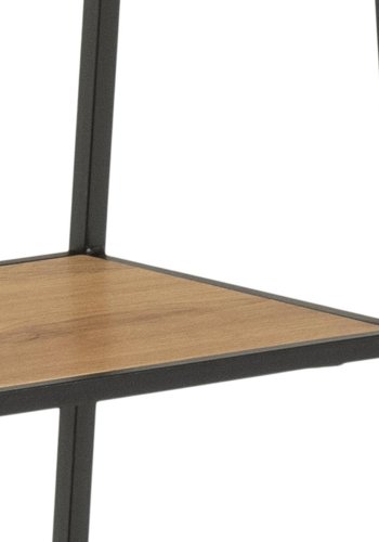 ACT NORDIC Seaford garderobestativ, m. bjlestang og 2 hylder - natur vild eg papir og sort metal