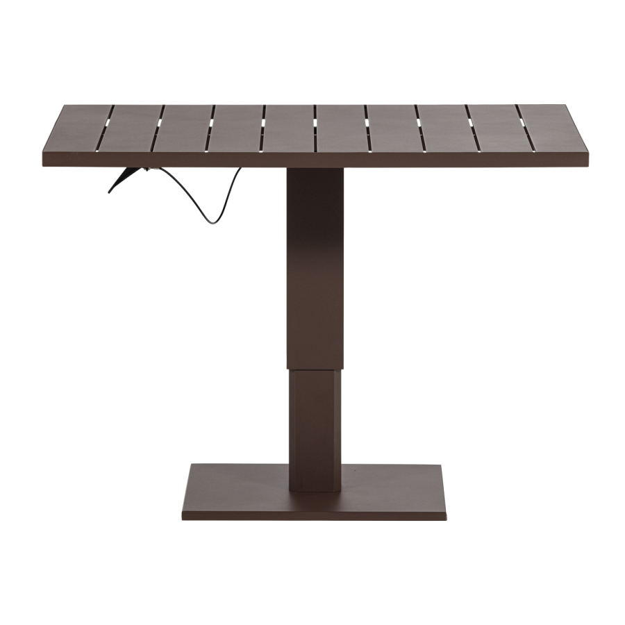 WOOOD Tesso h�ydejusterbart hagebord aluminium brun