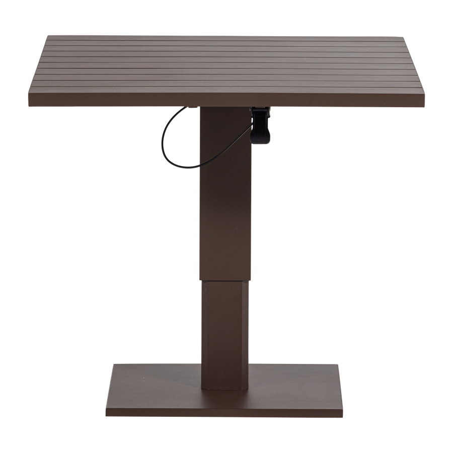 WOOOD Tesso h�ydejusterbart hagebord aluminium brun