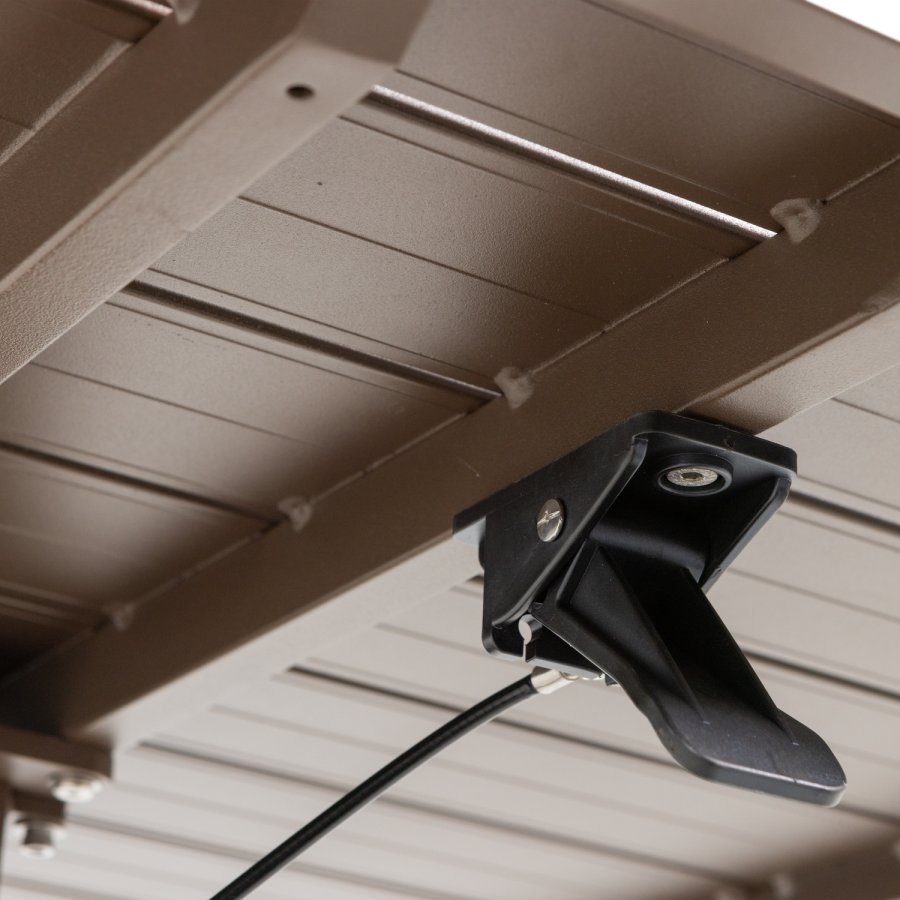 WOOOD Tesso h�ydejusterbart hagebord aluminium brun