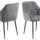 ACT NORDIC Brooke spisebordsstol, m. armln - antracitgr polyester og sort metal