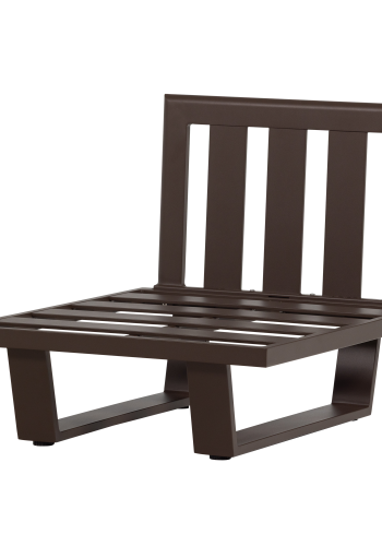 WOOOD Bear tr�dg�rdsstol/1-sits element aluminium brun