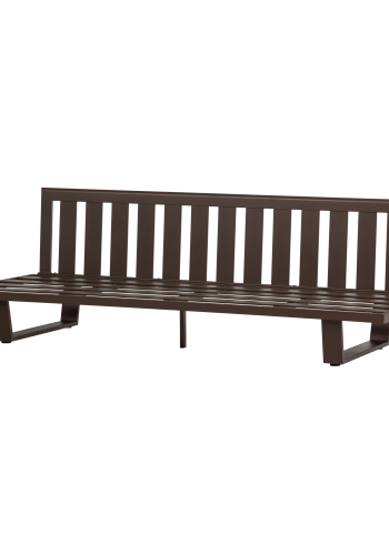 WOOOD Bear hagesofa 3-seter aluminium brun