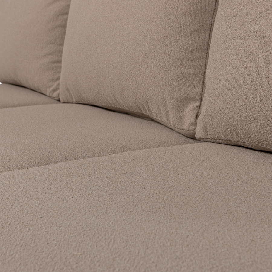 WOOOD Bear hagesofa 3-seter aluminium brun