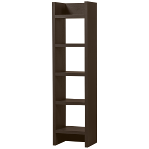 WOOOD Timo bent skab/reol, m. 5 hylder - mrkebrun MDF (H:195)