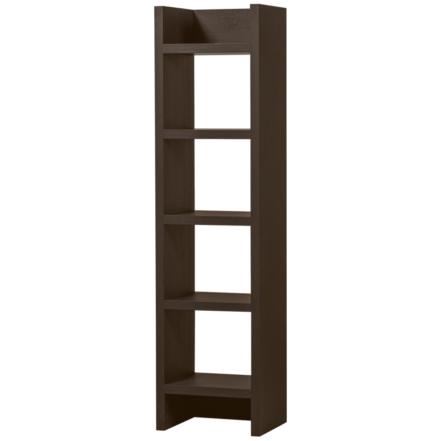 WOOOD Timo bent skab/reol, m. 5 hylder - mrkebrun MDF (H:195)