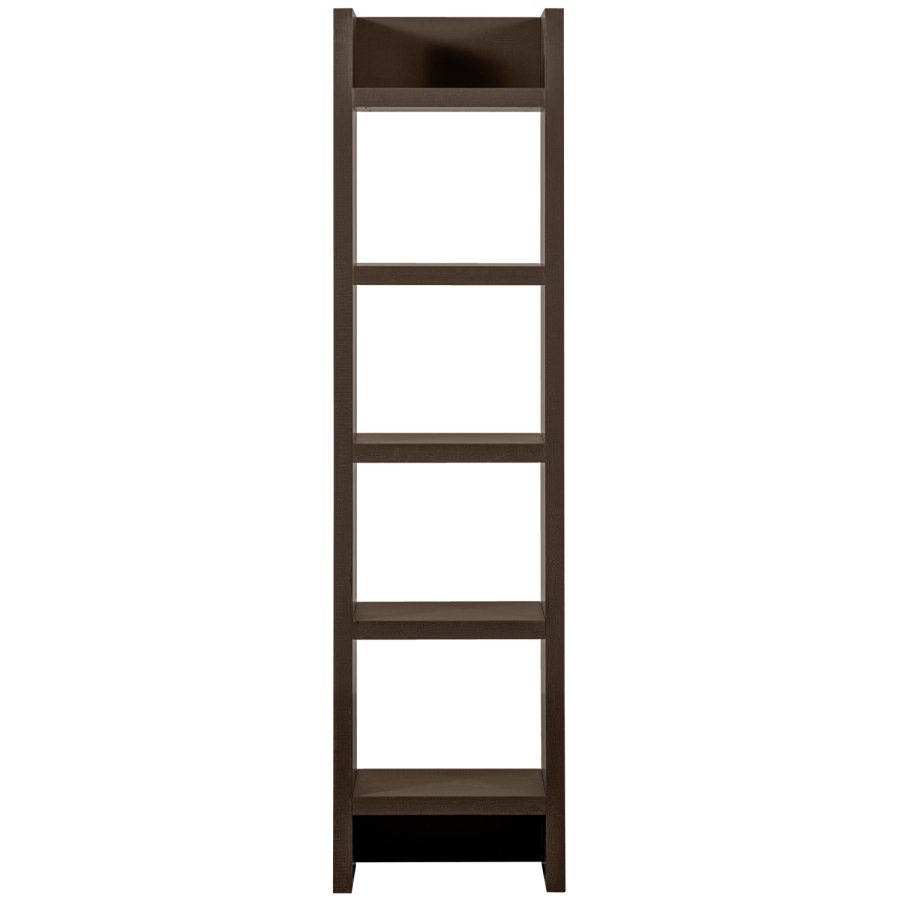 WOOOD Timo bent skab/reol, m. 5 hylder - mrkebrun MDF (H:195)