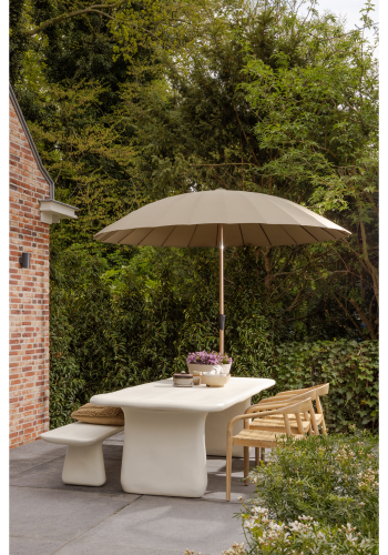 WOOOD Monica Tr�dg�rdsparasoll Sand/Gr�n �280 cm