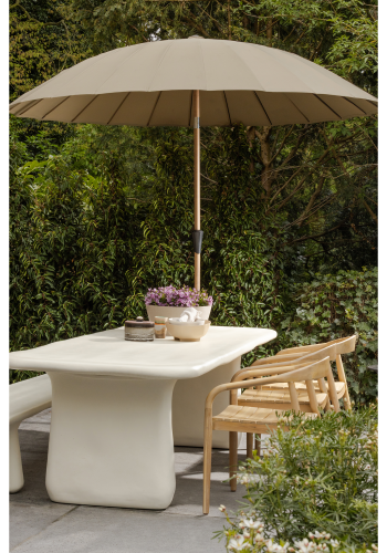 WOOOD Monica Tr�dg�rdsparasoll Sand/Gr�n �280 cm