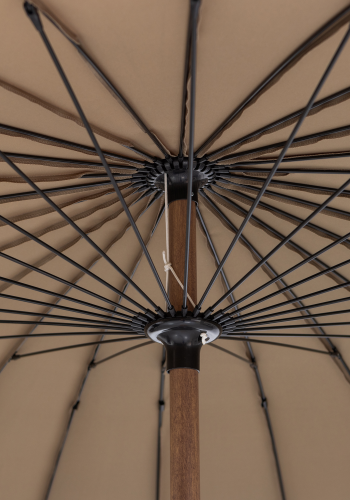 WOOOD Monica hageparasoll sand/gr�nn �280 cm