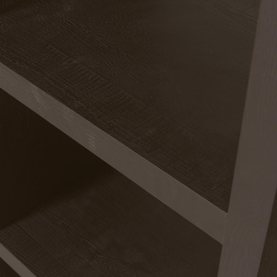 WOOOD Timo bent skab/reol, m. 10 hylder - mrkebrun MDF (H:195)