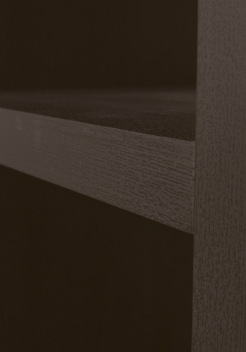 WOOOD Timo bent skab/reol, m. 10 hylder - mrkebrun MDF (H:195)