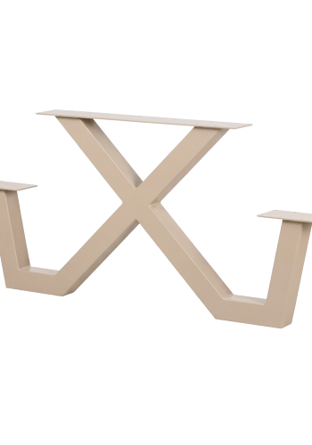 WOOOD Tablo hagepiknikbord Ayous sand X-Poot metall [Fsc]