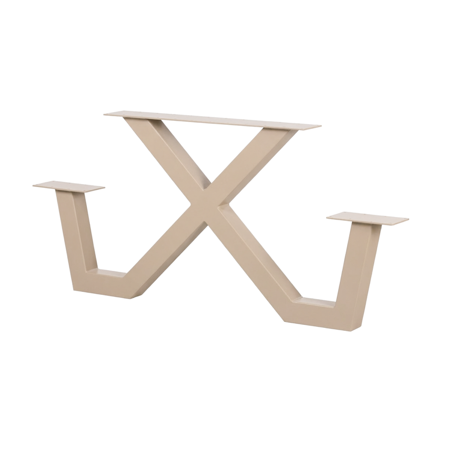 WOOOD Tablo hagepiknikbord Ayous sand X-Poot metall [Fsc]