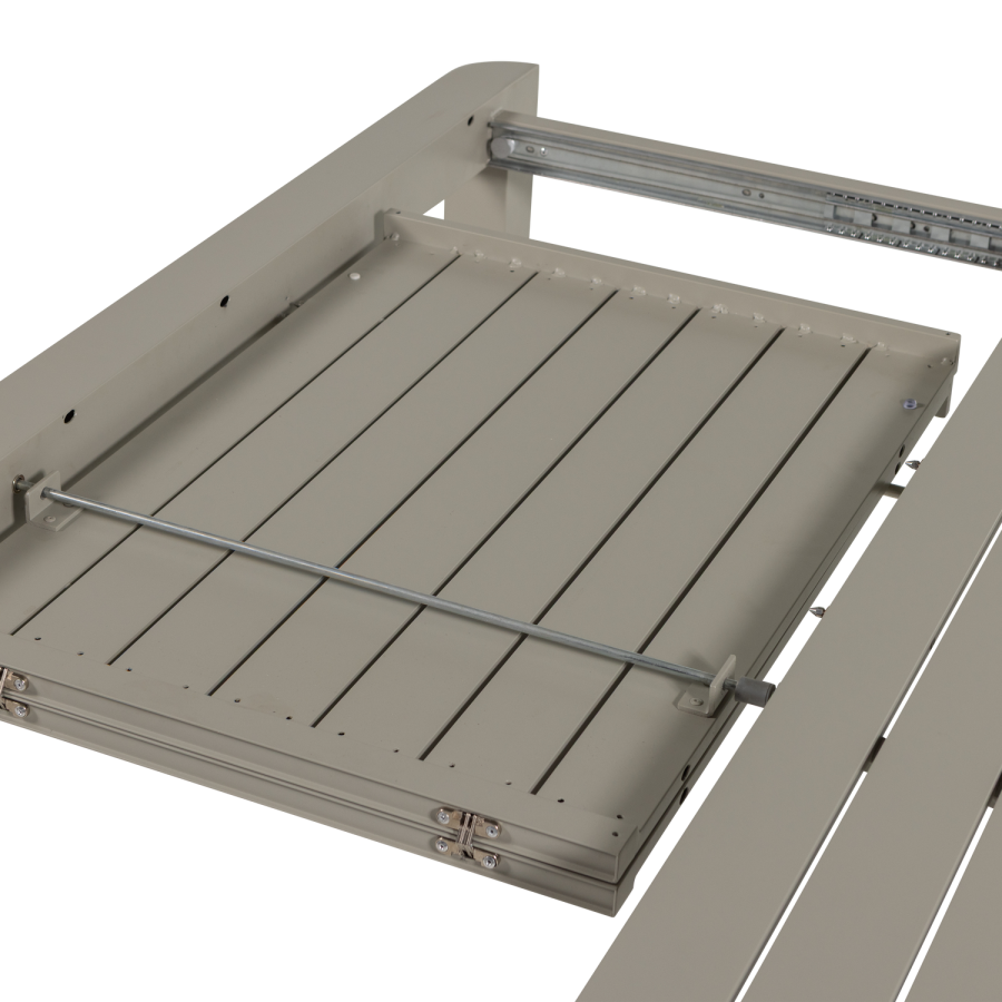 WOOOD Ovara uttrekkbart hagebord aluminium sand