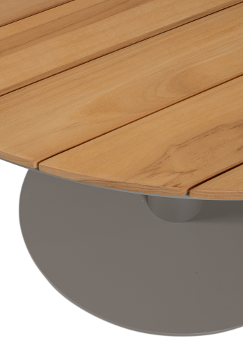 WOOOD Vela hagebord rundt aluminium/tre natur/sand [Fsc]