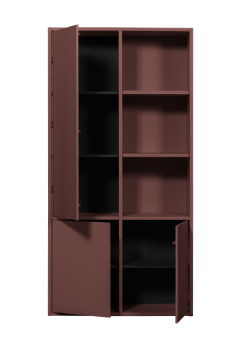 WOOOD Merel Oppbevaringsskap Furu Bordeauxr�d [Fsc]