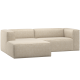 WOOOD Bean Chaiselong Sofa Venstre Beige Melange