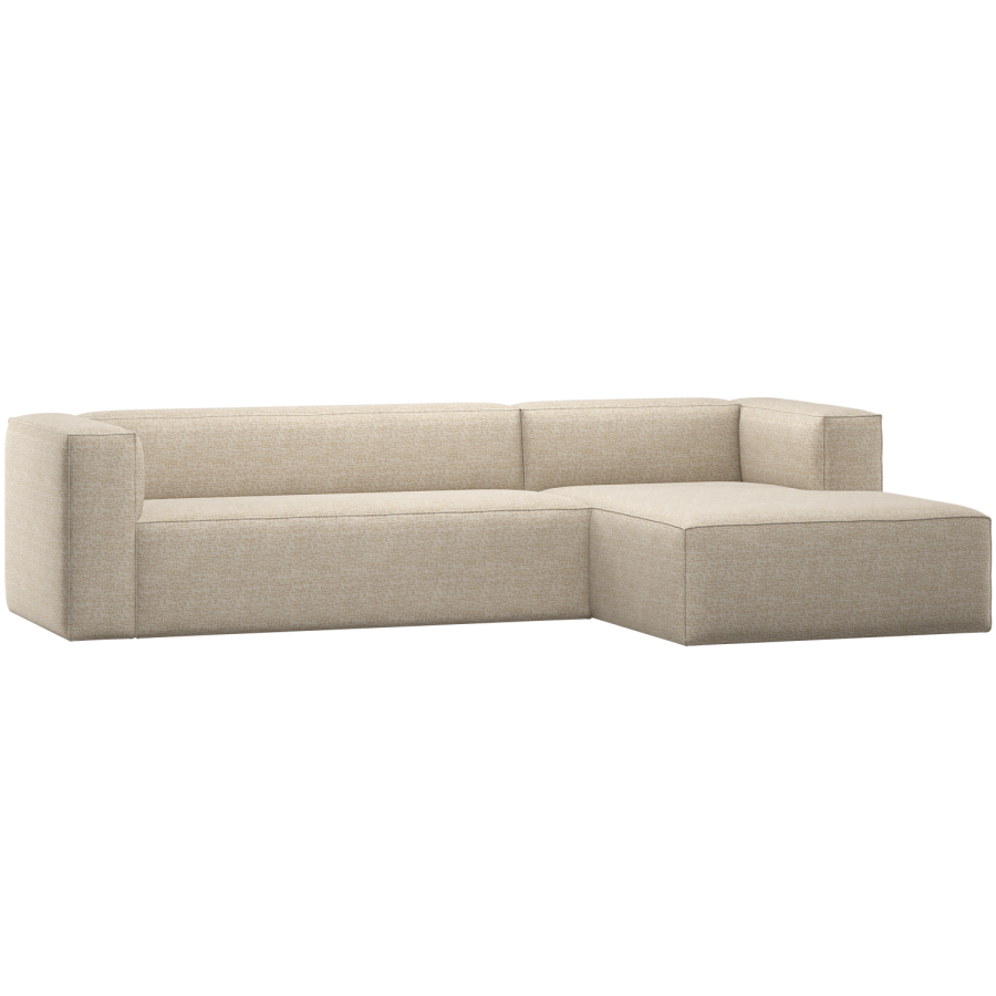 WOOOD Bean hj�rnesofa h�yre beige melange