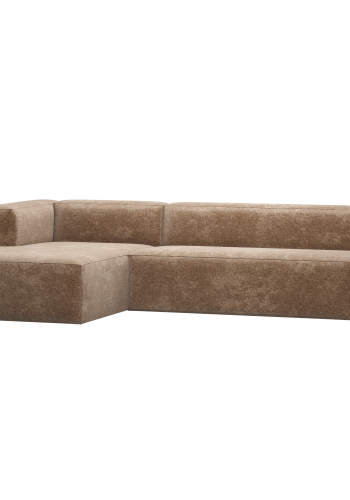 WOOOD Bean hj�rnesofa venstre, chenillevelur, taupe