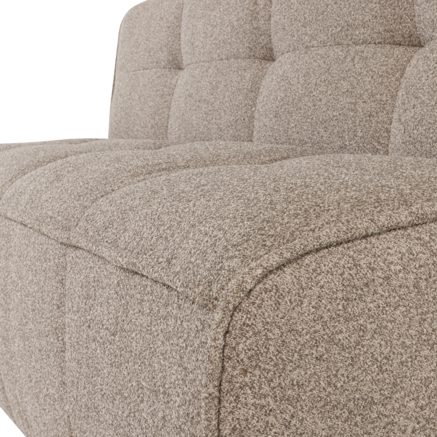 vtwonen Cluster Dining Benk Med Rygg Boucle Khaki Brown