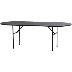 WOOOD Arthur bord ovalt eik svart [Fsc] H-ben