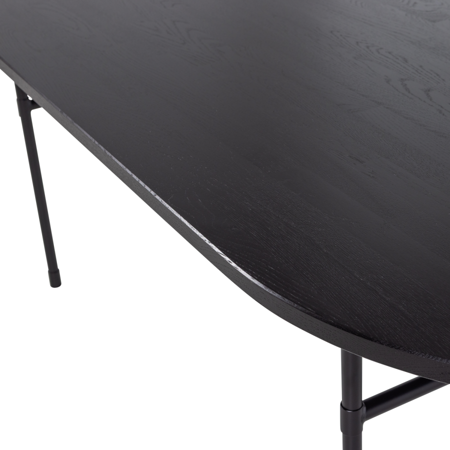 WOOOD Arthur bord ovalt eik svart [Fsc] H-ben