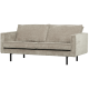 WOOOD Rodeo 2,5-seters sofa ribbet stoff m�rk sand