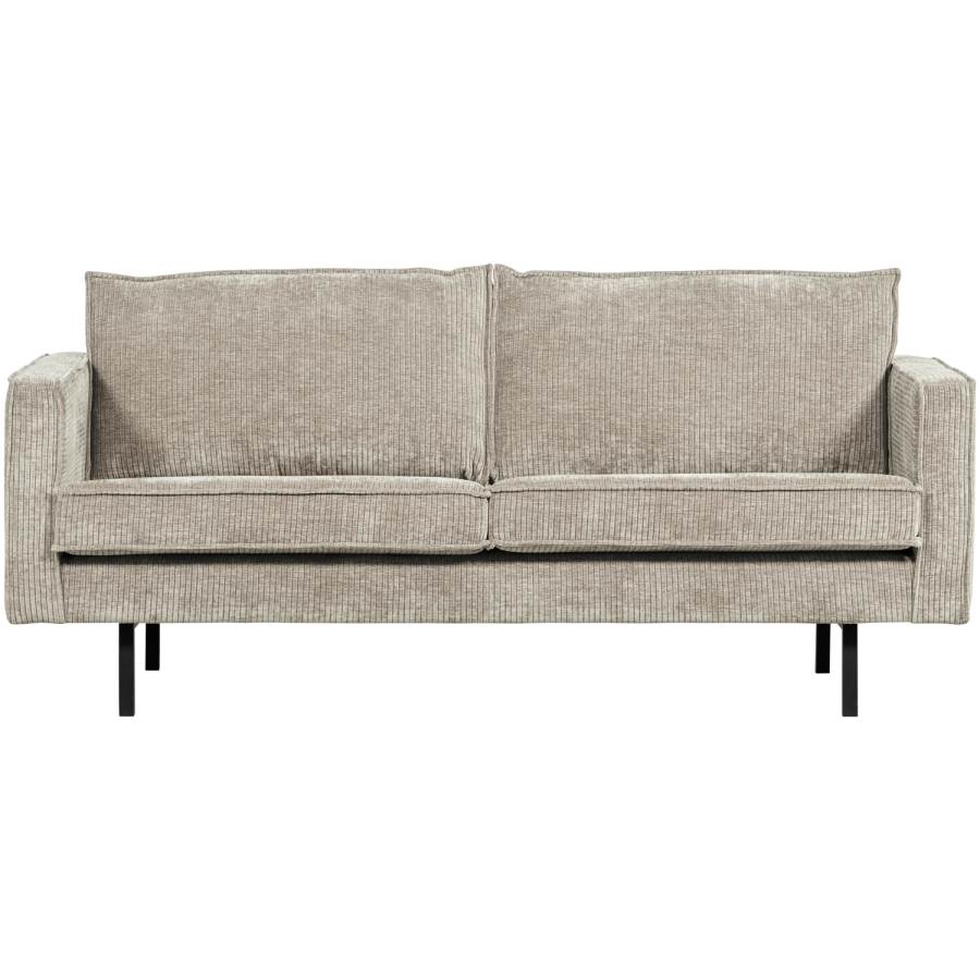 WOOOD Rodeo 2,5-seters sofa ribbet stoff m�rk sand