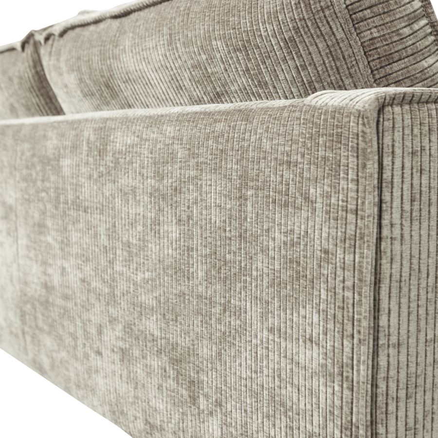 WOOOD Rodeo 2,5-seters sofa ribbet stoff m�rk sand