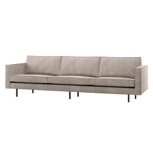 WOOOD Rodeo sofa 3-seter ribbet stoff m�rk sand