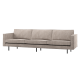 WOOOD Rodeo sofa 3-seter ribbet stoff m�rk sand