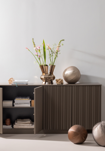 WOOOD Rodeo Ball Pute Liten Metallisk Varm Brun