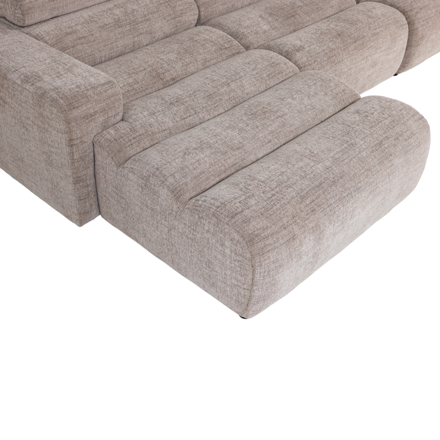 WOOOD Novi Chaiselong Sofa Venstre Naturmelert