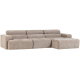 WOOOD Novi Chaiselong Sofa Right Natural Melange