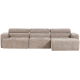 WOOOD Novi Chaiselong Sofa Right Natural Melange