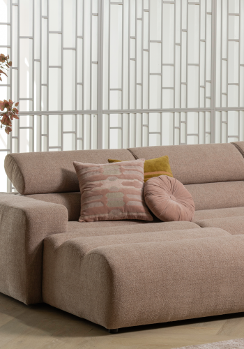 WOOOD Novi Chaiselong Sofa Venstre Boucle Taupe