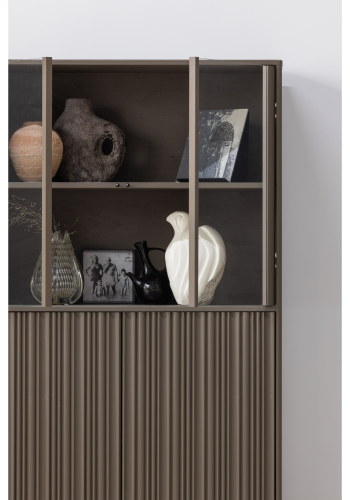 WOOOD Nova Lavt Vitrineskap Furu Tr�ffelbrun [Fsc]