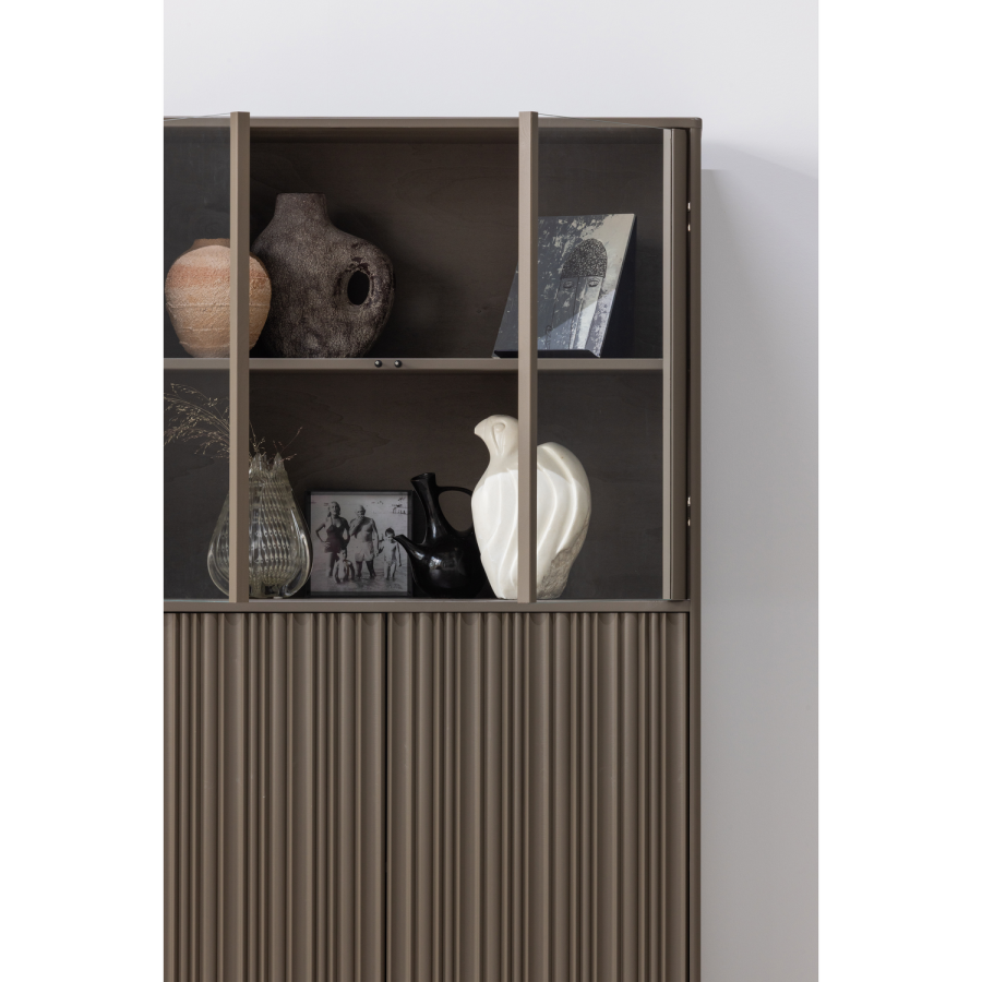 WOOOD Nova Lavt Vitrineskap Furu Tr�ffelbrun [Fsc]