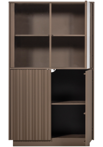 WOOOD Nova Lavt Vitrineskap Furu Tr�ffelbrun [Fsc]