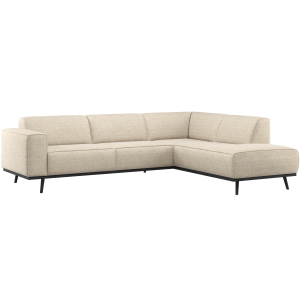 WOOOD Statement hj�rnesofa h�yre beige melange