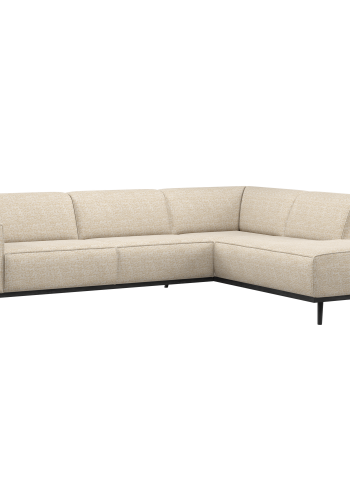 WOOOD Statement hj�rnesofa h�yre beige melange